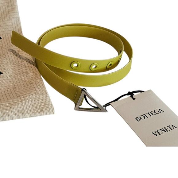 Bottega Veneta Cintura Double Gummy triangle Belt - Fluorescent Yellow 80cm/32in - Picture 1 of 6